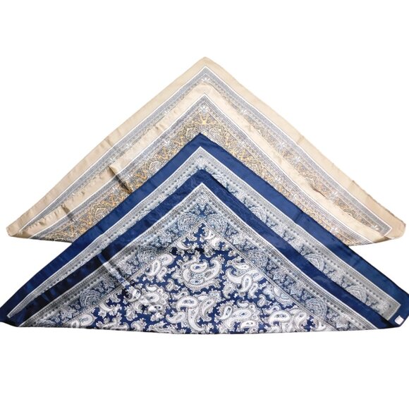 Paisley Satin Square Scarf Bundle – Lot of 4 – Multicolor 24” x 24” - Picture 5 of 5